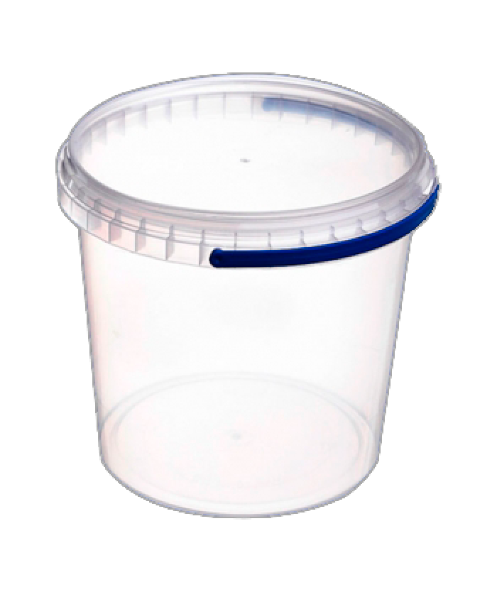 Plastikowe wiadro na żywność 1 l okrągłe, 
